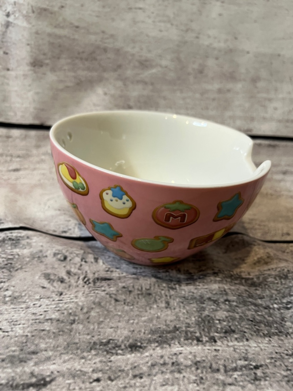 Nintendo Kirby's Pupupu Sweet Shop Pink Ceramic Ramen Noodle Bowl 3.5" Tall NWOT